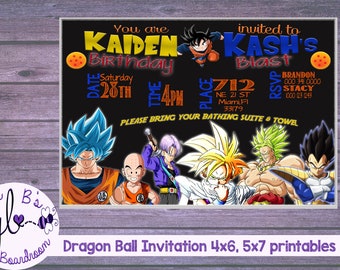 Dragon Ball Z Invitations Etsy Dragon Ball Z Invitations Etsy