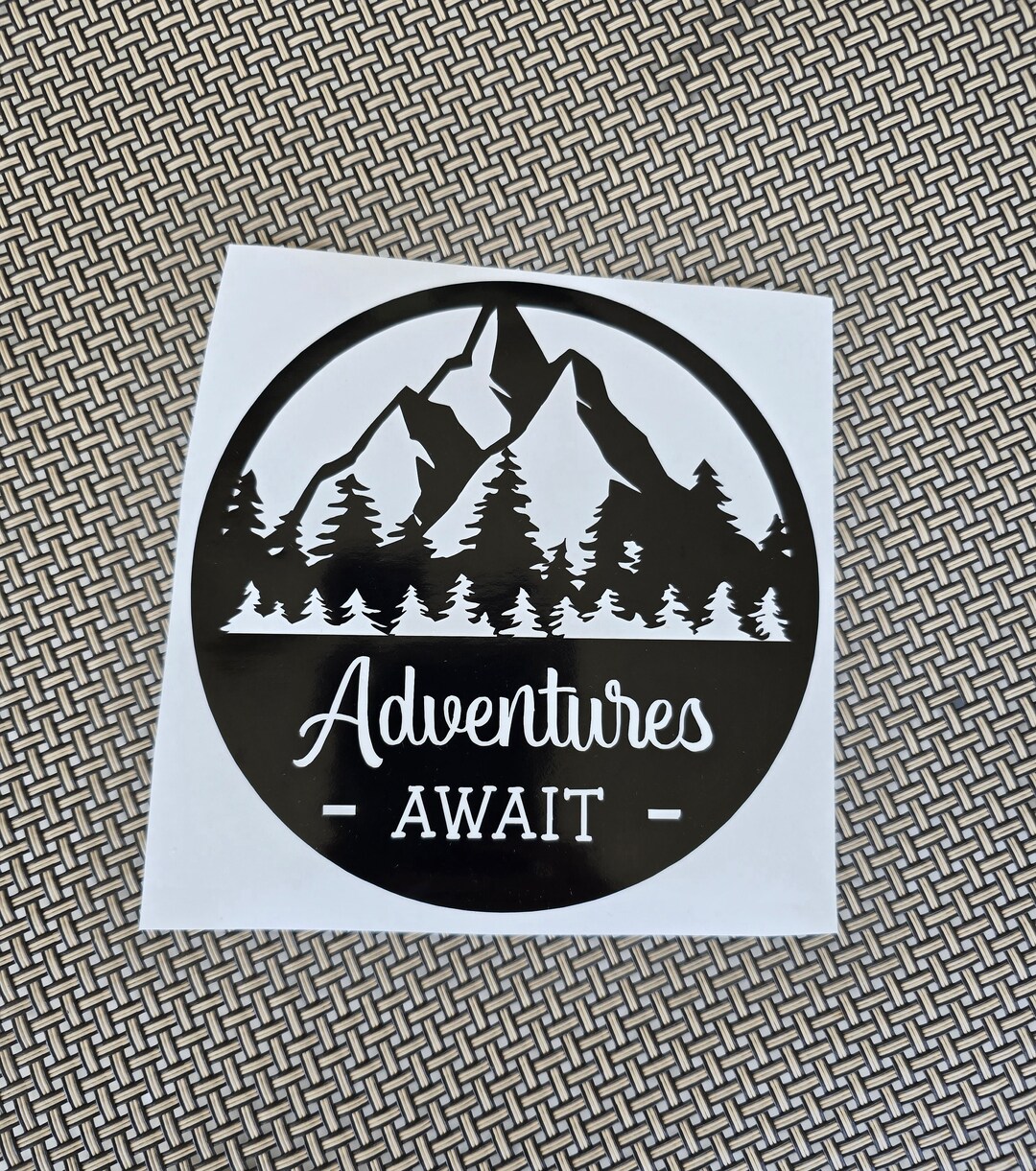 Adventures Await - Mountain - Camping Vinyl Decal - Outdoor Adventure ...