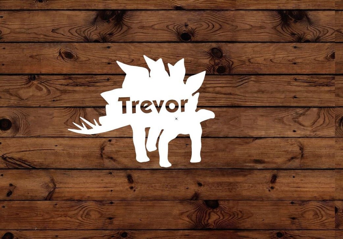 Dinosaur Vinyl Decal Personalized With Name Custom Decal Etsy
