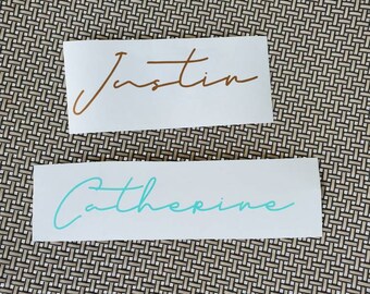 Personalized Name Vinyl Decal, Tumbler Decal, Wedding Gift