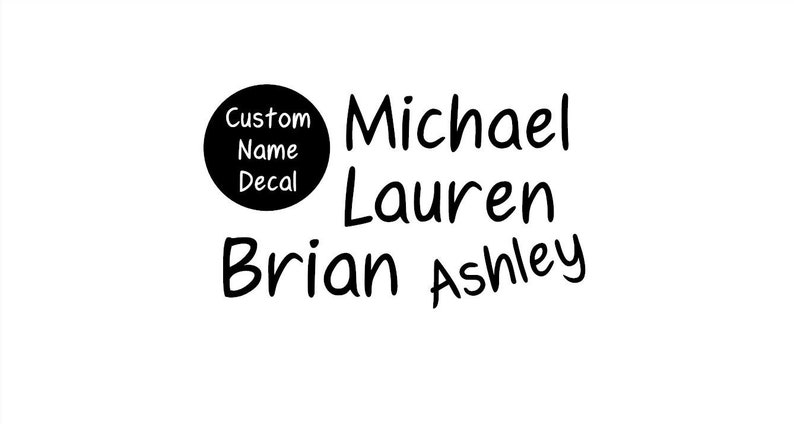 Custom Vinyl Name Decal Wedding Gift Decal Stemless Flute Decal Water Bottle Decal