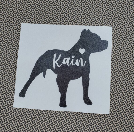 thumbnail image 2 of Pitbull Heart Vinyl Decal Sticker - Choose Your Color! - Oracal - Dog Breed Puppy 2 of 3