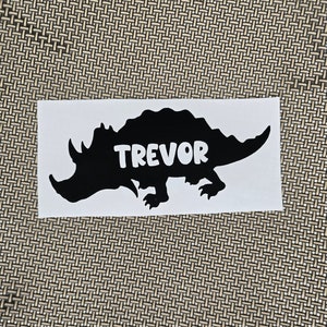 Dinosaur Vinyl Decal Personalized with Name, Custom Decal, Dino