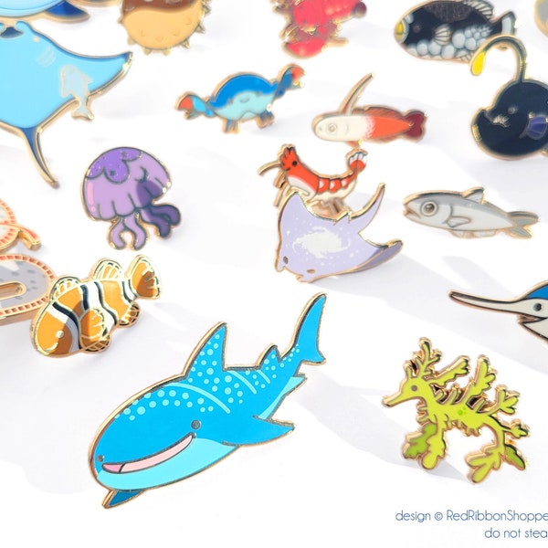 Ocean friends fish enamel pins