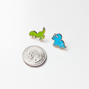 0.6 1.25 Tiny Dino Friends Enamel Pins - Etsy