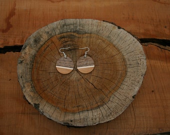 Circular Wooden Earrings