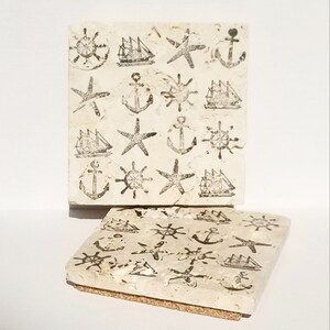 Nautical Stone Coaster Set (2)
