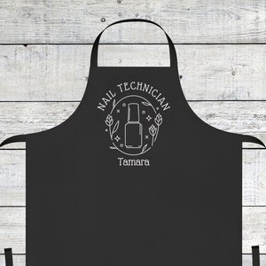 Nail Tech Apron, Nail Technician Apron, Personalized Nail Technician Apron, Gift for Nail Technician, Nail Artist Gift, Nail Artist Apron