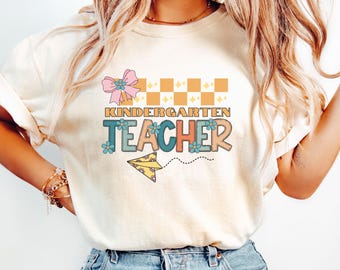 Kindergarten Teacher Shirt, Back to School Shirt, Comfort Colors, Kinder Crew Shirt, Teacher Gift, Kinder Squad Shirt, Teacher Appreciation