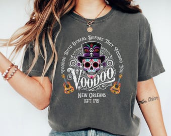 Voodoo Shirt, Retro Voodoo Halloween Shirt, New Orleans Shirt, Voodoo Hoodoo Shirt, Voodoo Sorcery Spells Shirt, Voodoo Comfort Colors Shirt