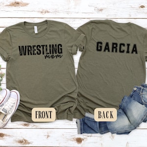 Wrestling Mom Shirt, Wrestling Shirt, Wrestling Shirt for Mom, Gift for Mom, Wrestling Team Mom, Personalized Name on Shirt, Print on Back