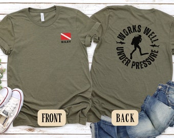 Scuba Diving Shirt, Scuba Diver Shirt, Personalized Dive Shirt, Custom Diving Shirt, Name on Front, Scuba Diving Gift, Diving Shirt, Scuba