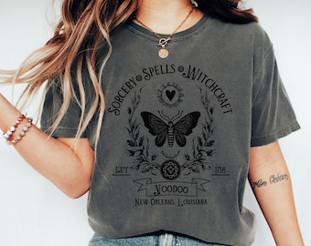 Voodoo Shirt, Retro Voodoo Halloween Shirt, Salem Witches Shirt, New Orleans Shirt, Witchcraft Voodoo Sorcery Shirt, Comfort Colors® Shirt