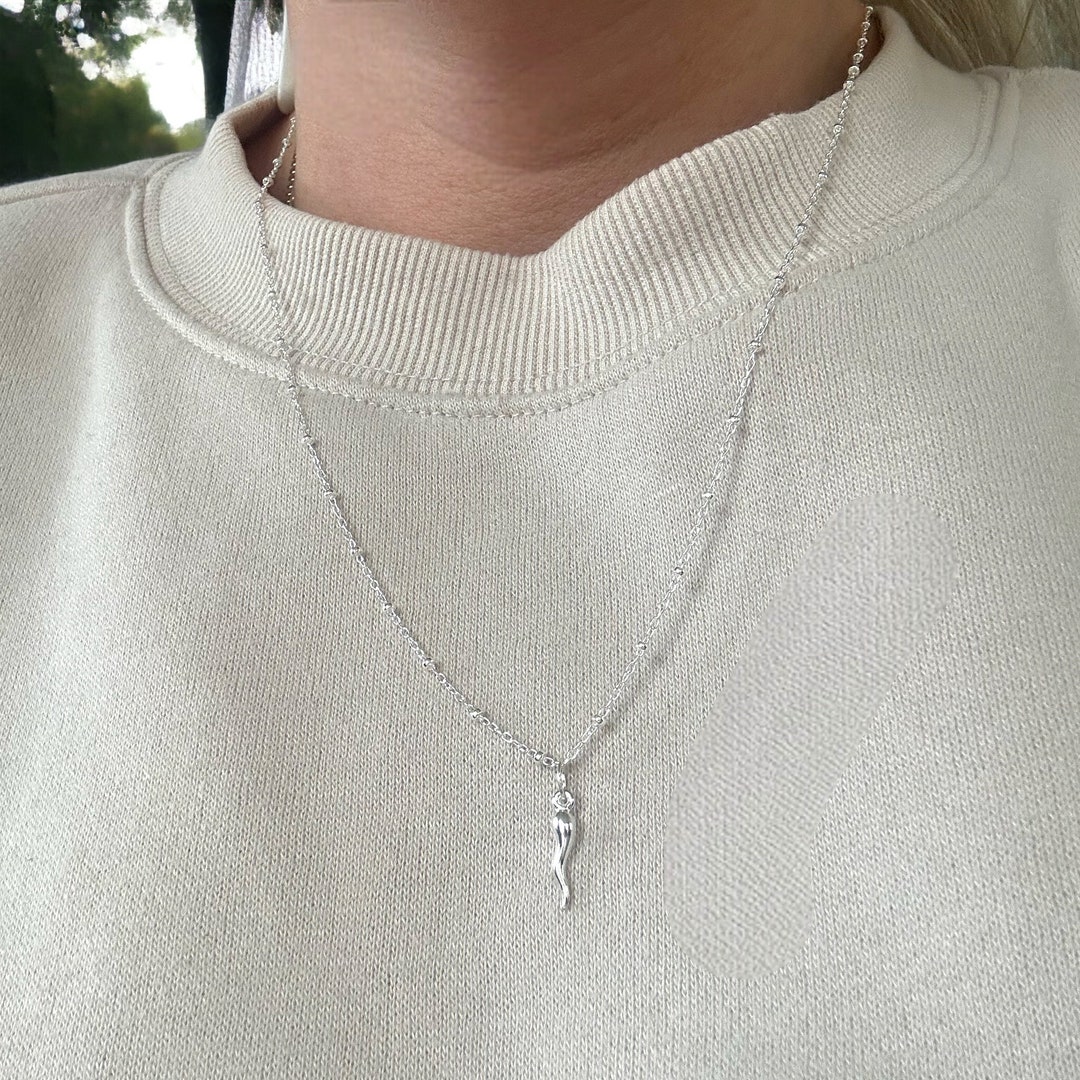 Sterling Silver Italian Pepper Necklace Great Gift for Your Loved One