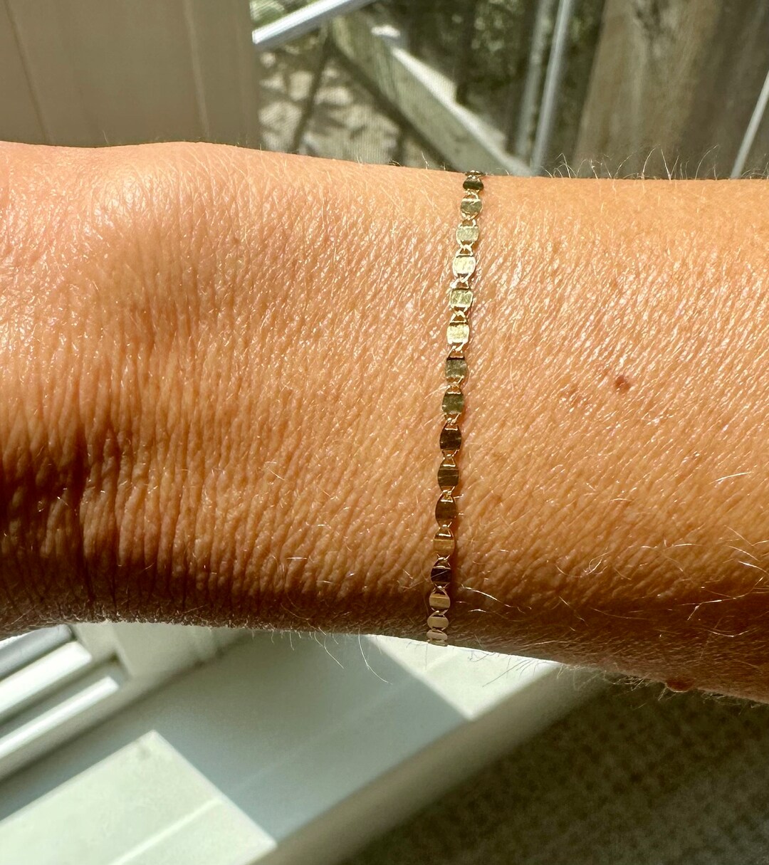 10k Solid Gold Chain Bracelet Minimalist Dainty Bracelet Gold Etsy