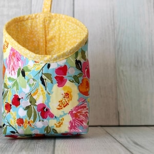 Floral Fabric Storage Bin: Floral Organization Container
