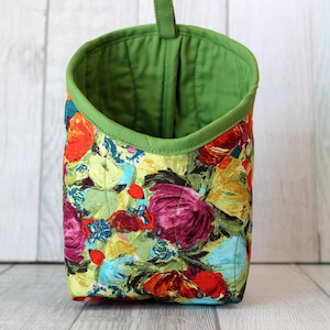 Floral Fabric Storage Bin: Floral Organization Container