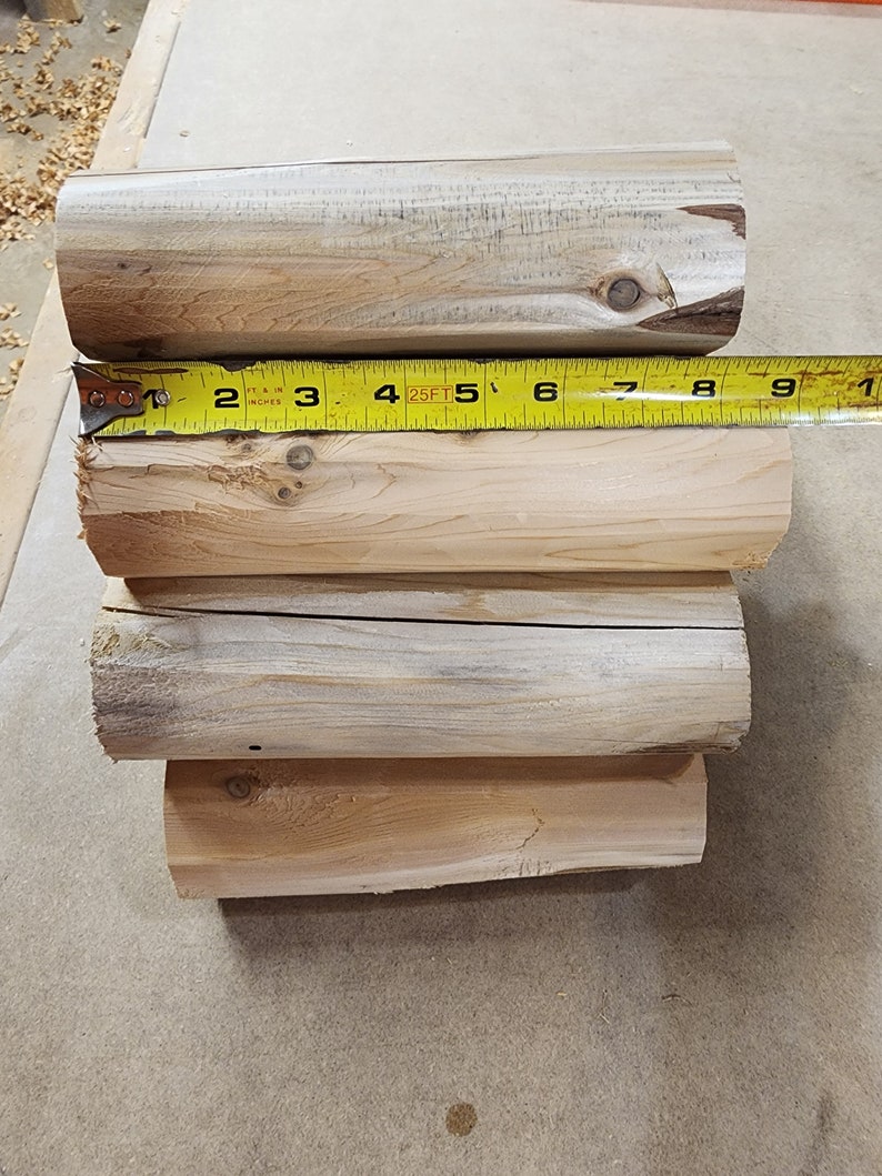 20 Cedar Logs, Wood, Logs, Peeled Logs, Craft Logs, 8