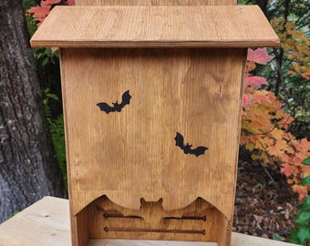 Bat House, bat box, yard decor, rustic bat house, outdoor bat house
