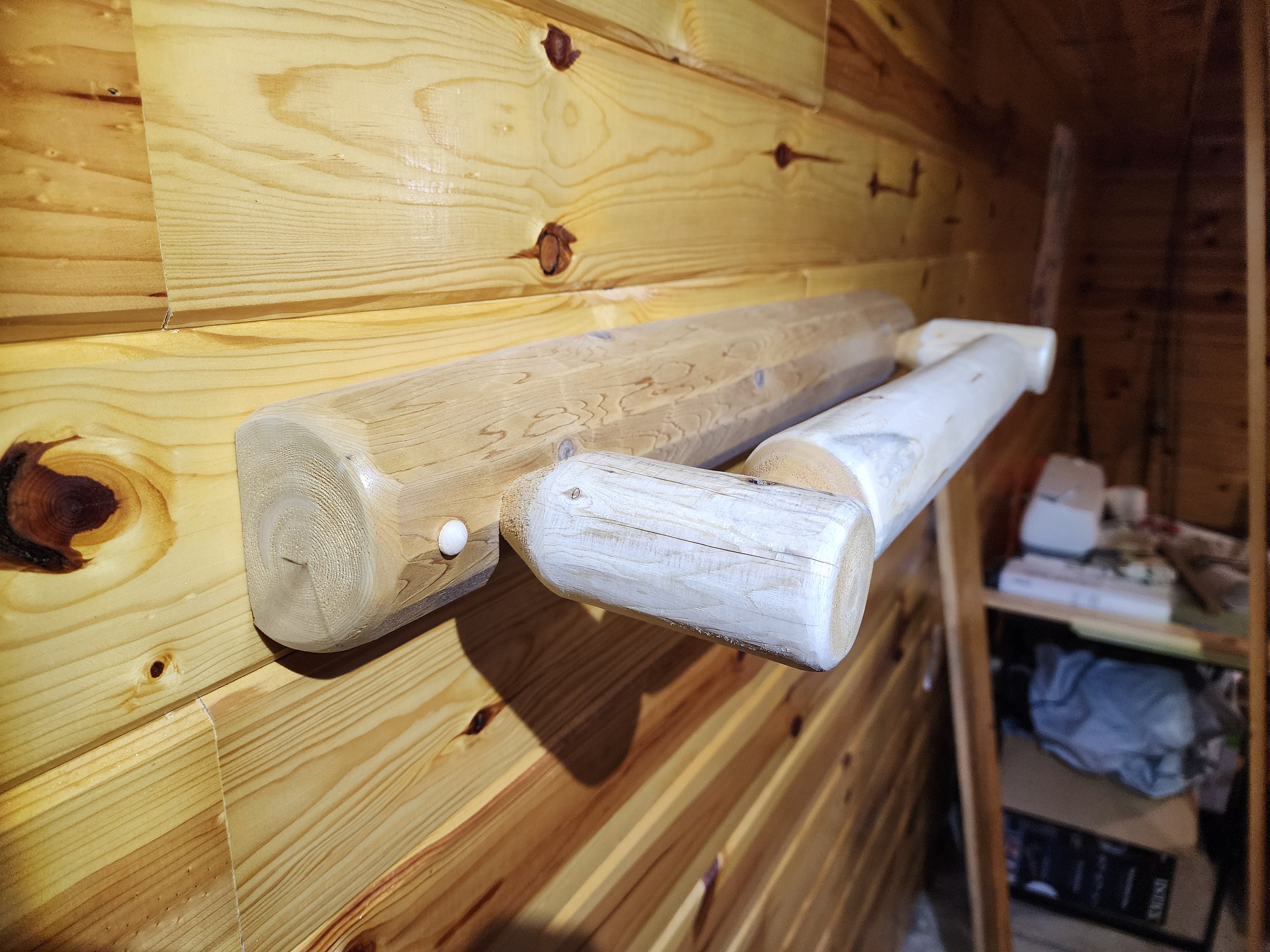 2 Pack Cabin Towel Rack Log Towel Rack 24 Towel Rack, Cabin Furniture ...