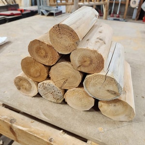 10 Cedar Logs, Wood, Logs, peeled logs, craft logs, 8&quot; Long