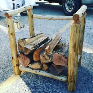 Rustic Firewood Rack, Log Firewood Rack, Log Furniture, Rustic Furniture, Firewood Rack, Gifts for Home