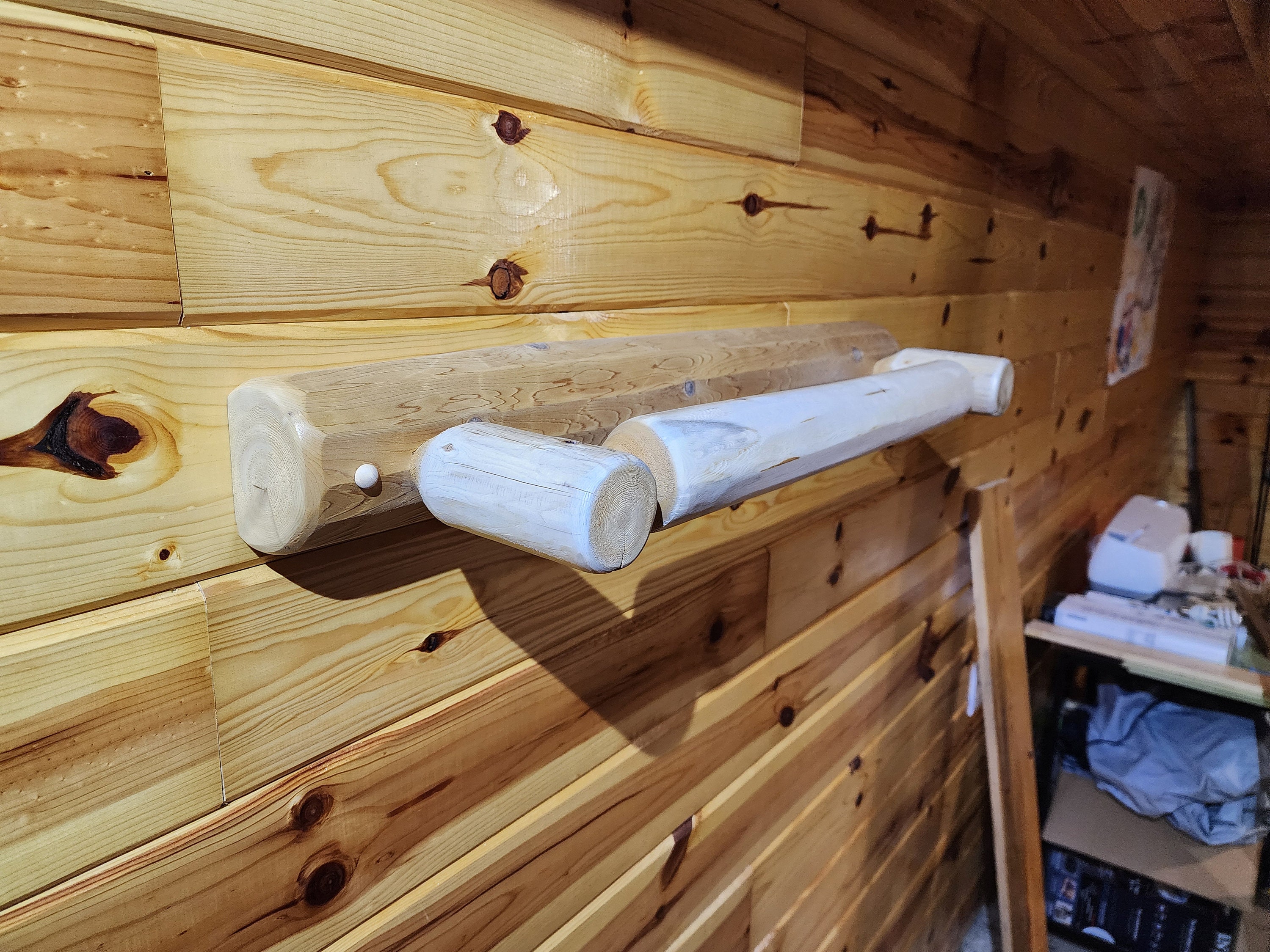 2 Pack Cabin Towel Rack Log Towel Rack 24 Towel Rack, Cabin Furniture ...