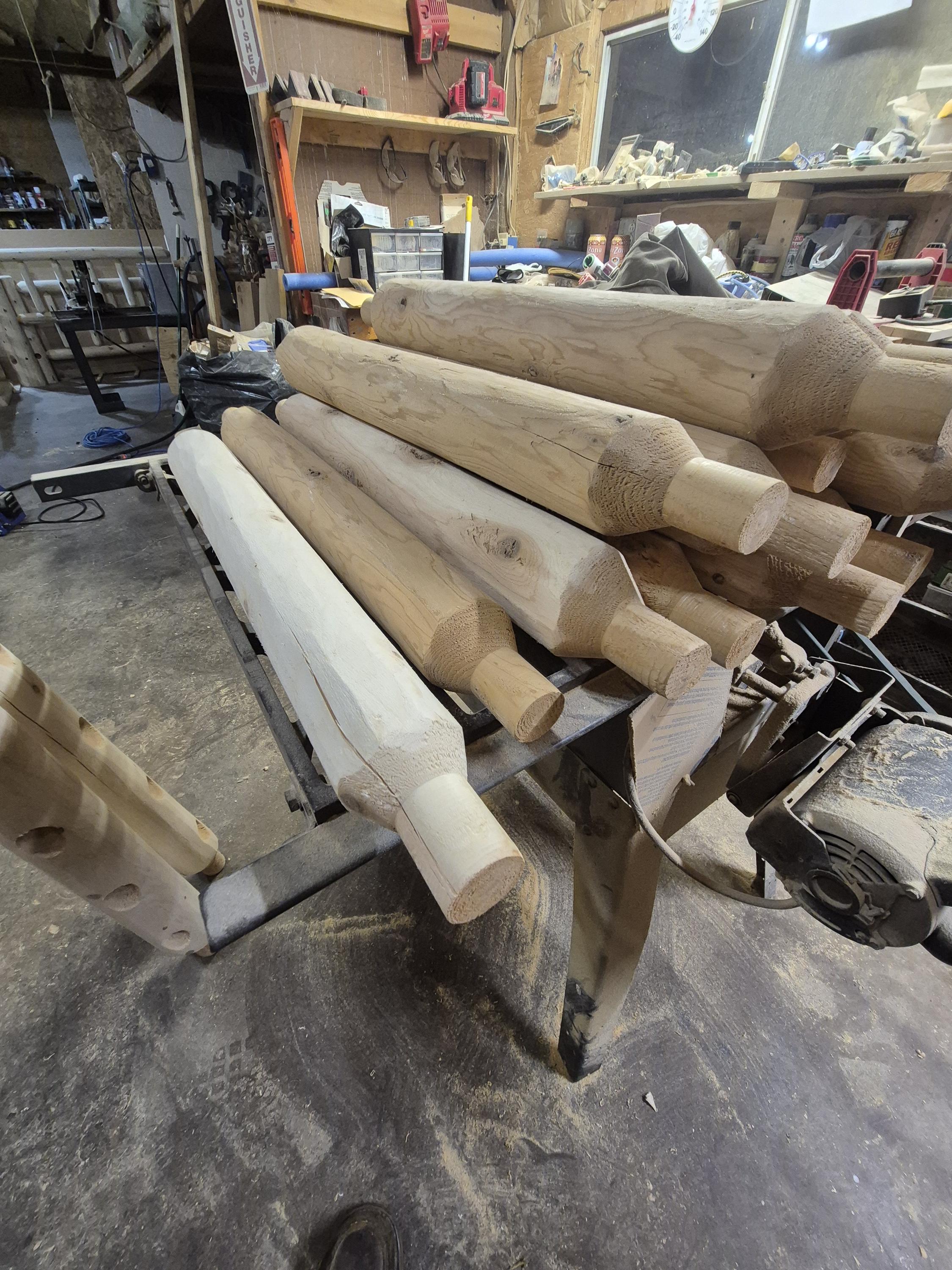Log Spindles, Log Balusters, Log Railing Spindles - Etsy