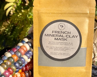 French Grey Mineral Clay with Chamomile & Rosehip Extracts