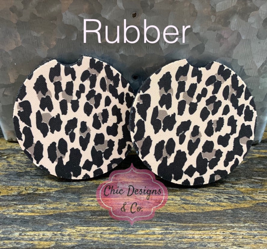 Leopard Car Coasters Coaster Set Cheetah Car Coasters Etsy