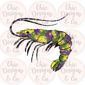 Shrimp Digital File, PNG Files, PNG, Seafood Digital Files, Shrimp Watercolor Clip Art, Mardi Gras Shrimp Digital File, Shrimp