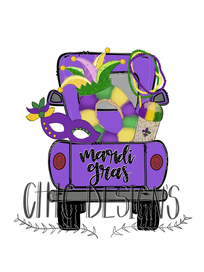 mardi gras truck decorations