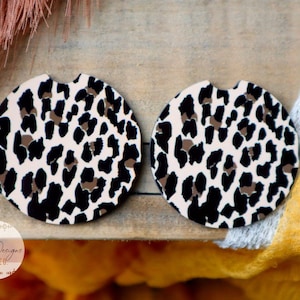 Leopard Car Coasters, Coaster Set, Cheetah Car Coasters, Leopard Coasters, Cup Holder Coasters, Rubber Coasters, Coasters, Cork Coasters