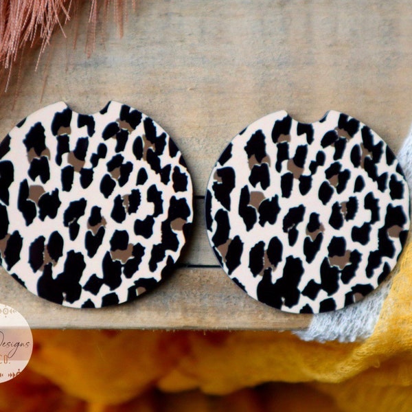 Leopard Car Coasters, Coaster Set, Cheetah Car Coasters, Leopard Coasters, Cup Holder Coasters, Rubber Coasters, Coasters, Cork Coasters