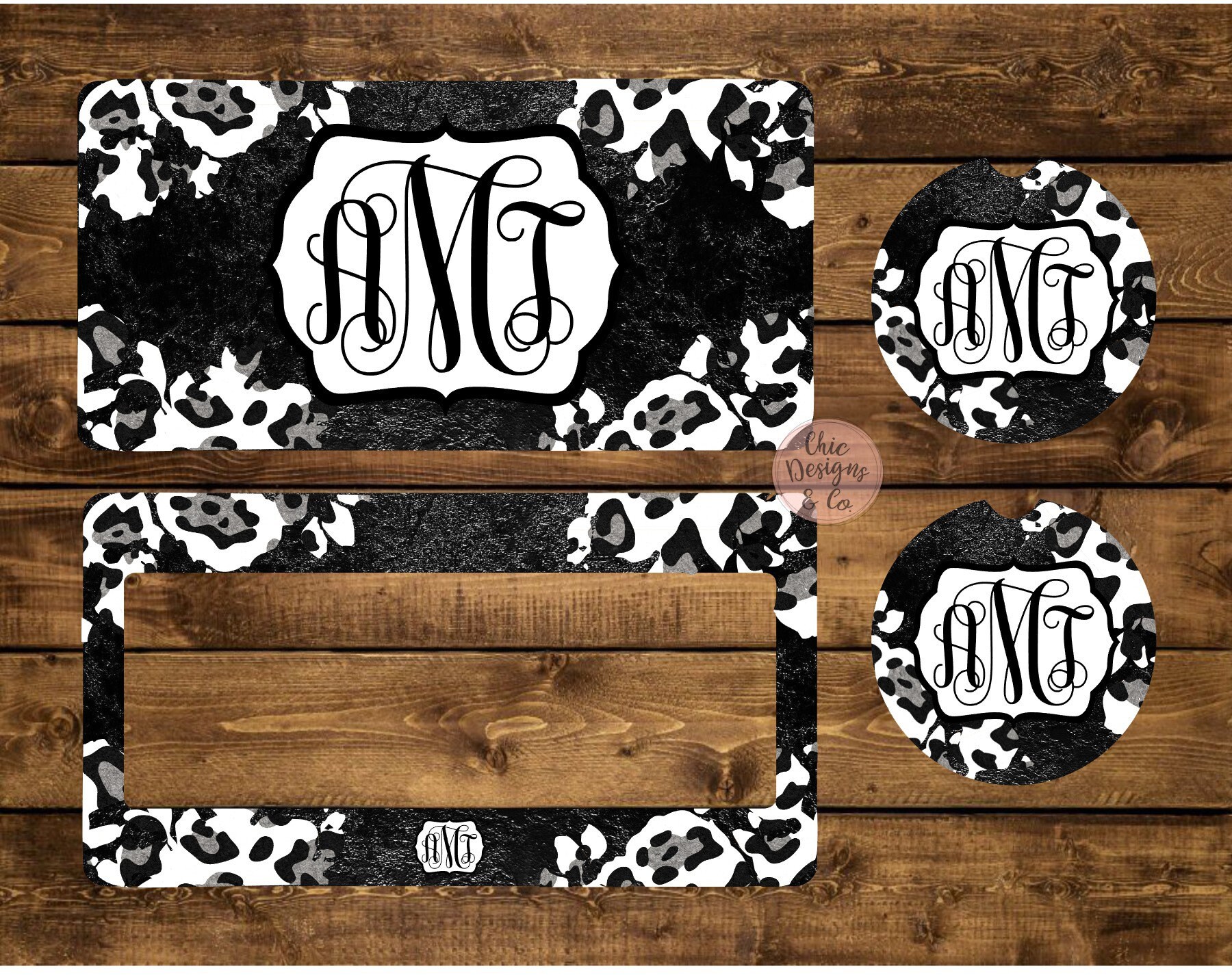 Black Leopard License Plate Custom License Plate License Etsy