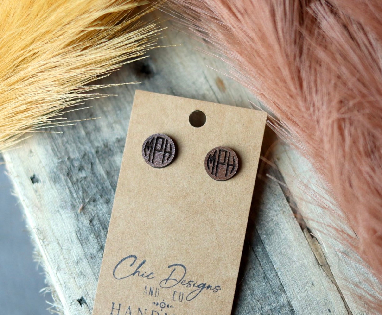 Custom engraved earrings Clearance