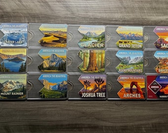 Pochette pour laissez-passer pour les parcs nationaux - Collection d'oeuvres d'art des parcs du Pacifique et des montagnes (NOUVEAUTÉS : Glacier + Hawaï)