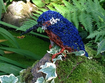 Gift. Sculpture. Kingfisher wire sculpture. Fishing Gift. Bird. Garden decor. Garden statue. Garden ornament.. Garden decoration