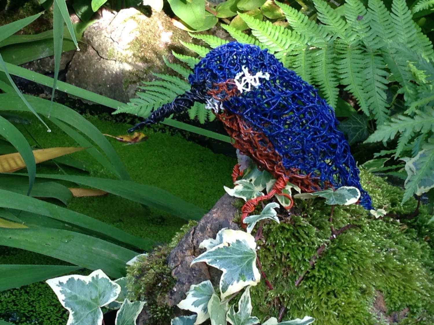 gift sculpture kingfisher wire sculpture fishing gift