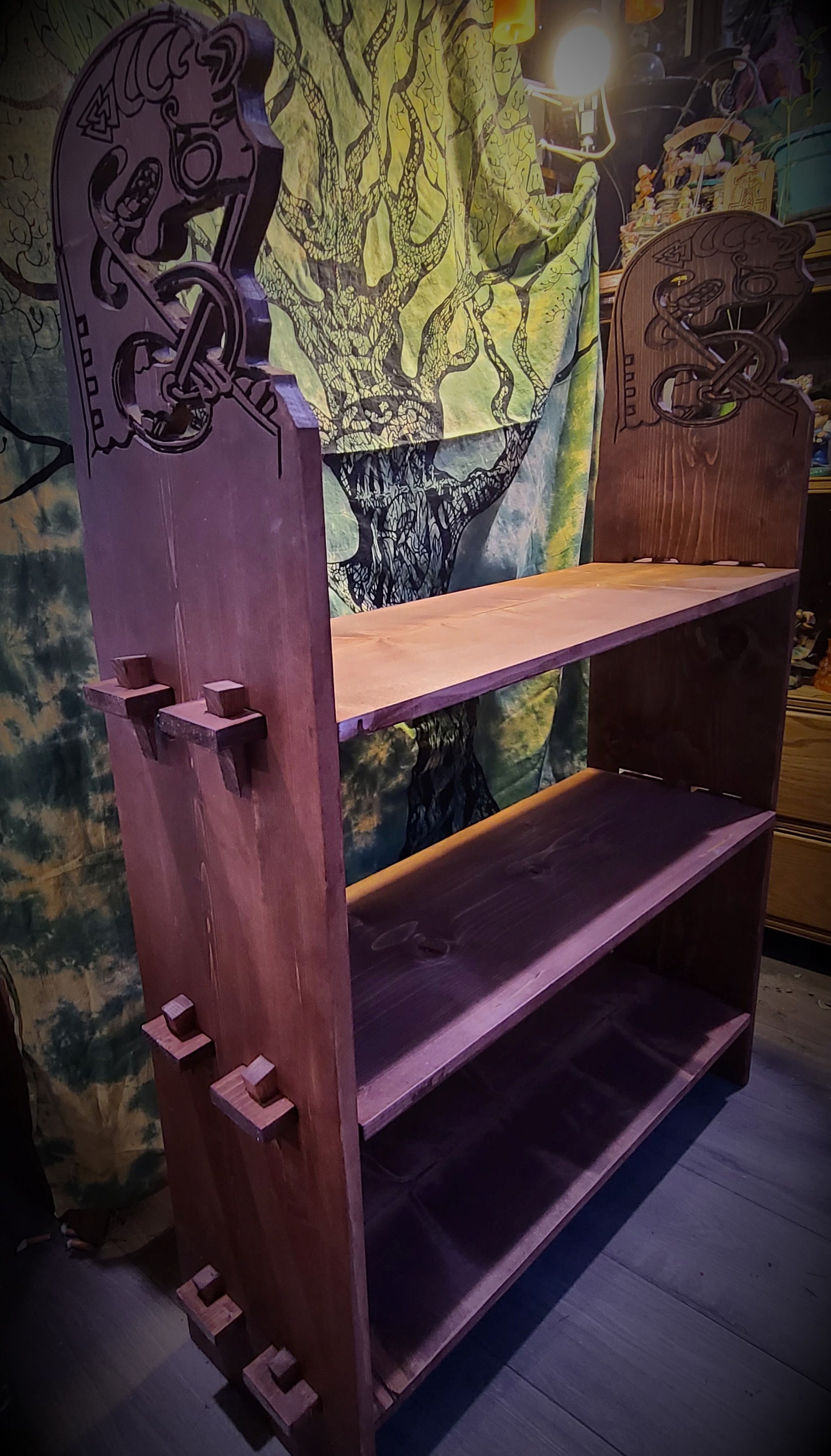 Viking book shelf Authentic replica oseberg design Viking Etsy