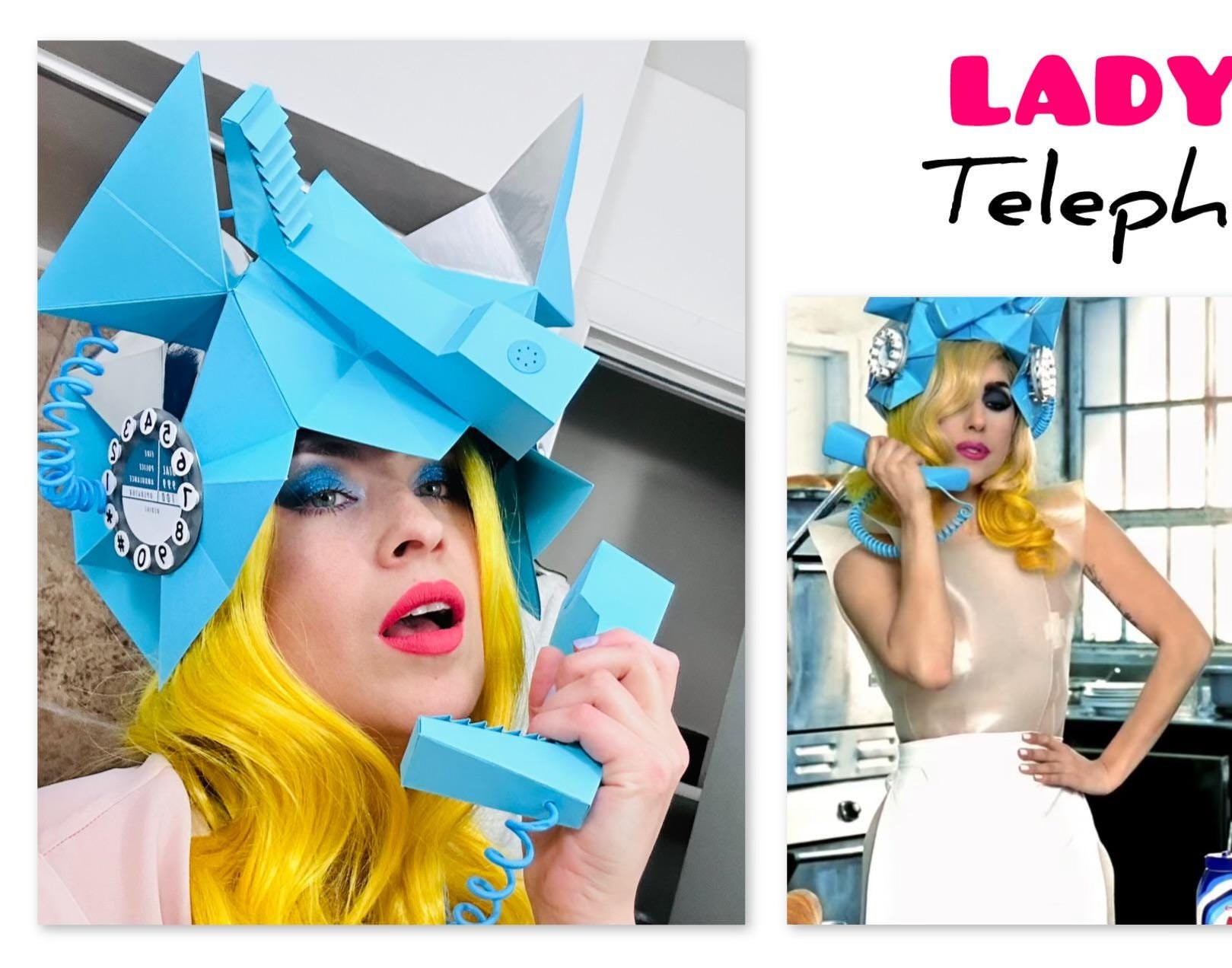 LADY GAGA Telephone Hat, Concert, Costume, Halloween, Digital File, for  Cutting Machine or Print, Svg - Png - Pdf - Etsy