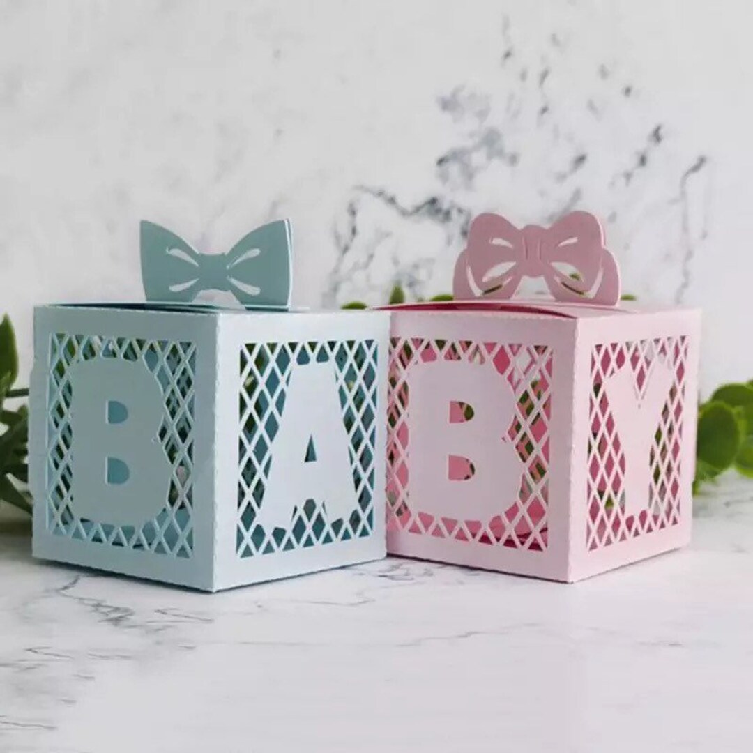 B.A.B.Y Box, Baby Favor Box, Souvenirs, Gift Box, Set of 12, 5 Color