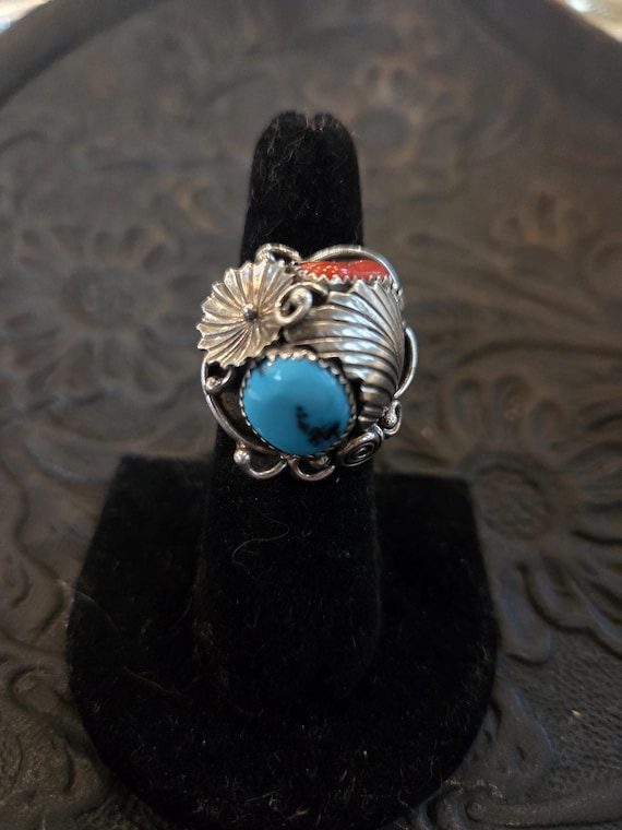 Native American made cluster ring - image 1