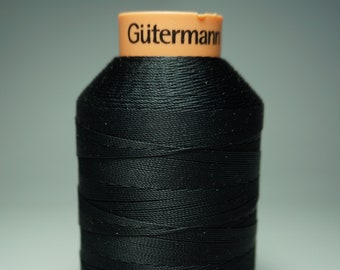 Hilo Gutermann Tera 20 tex 150, hilo negro 100 % poliéster, resistente