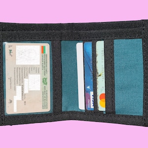 Cartera cordura hecha a pedido, cartera minimalista hecha a medida, cartera cordura casual, cartera unisex en diferentes colores, carteras resistentes al agua