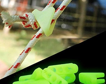 Glow in The Dark Line Lock Tent Guyline Schnurspanner für Zelte und Planen