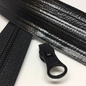 YKK NO.5 black aquaguard water resistant zipper 70 cm : open end,separating