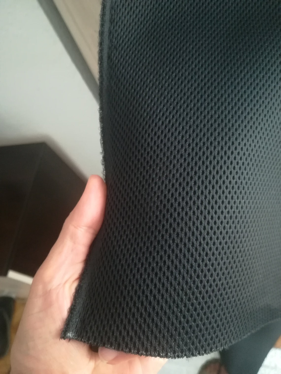 Black 3d Spacer Mesh Fabric, 185cm Width, 4 Mm Thickness, Sold by the ...