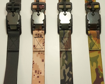 Ceinture militaire et tactique sur mesure, ceinture avec boucle magnétique fidlock, ceinture de camouflage unisexe, ceinture à boucle magnétique, boucle à dégagement rapide de ceinture