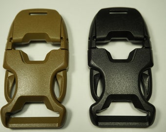 Duraflex mark ii side release plastic buckle with cam lock,cam buckles,brown and black plastic buckles,1 inch buckles,replacement buckle